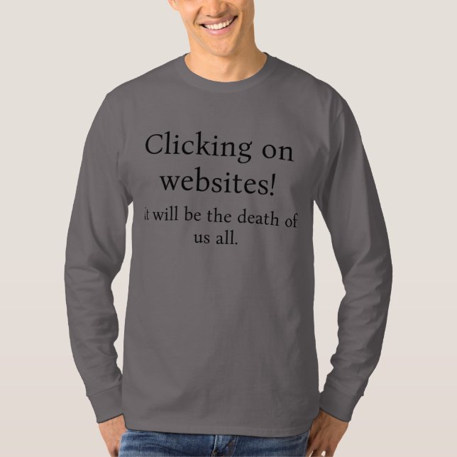 Shirt zum Anklicken von Websites (Vorderseite)