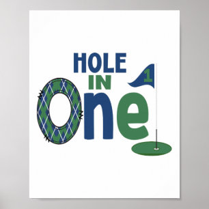 Shirt zum Geburtstag Golf 1. Geburtstagshaus in ei Poster