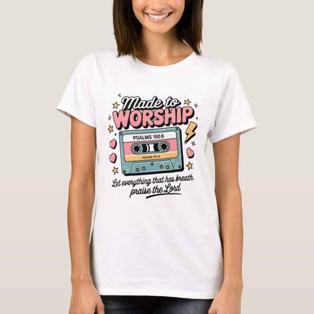 Shirt zum Verehren | Retro-Christliches T-Shirt de (Vorderseite)