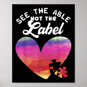 Shirt zur Bewusstseinsbildung bei Herzautismus Poster