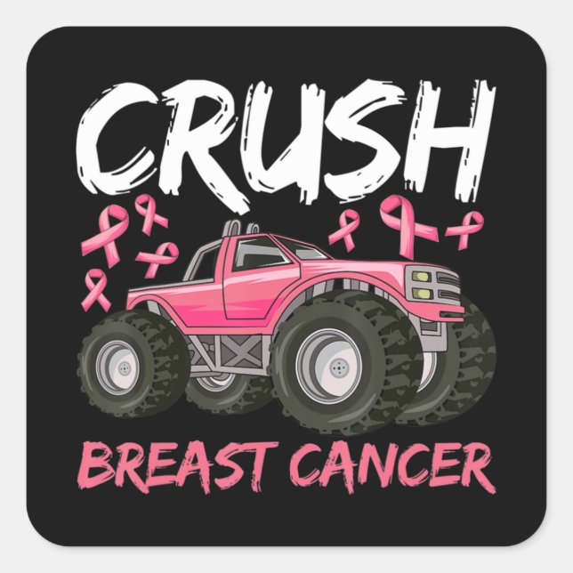 Shirt zur Brustkrebserkrankung bei Jungen Quadratischer Aufkleber (Vorderseite)