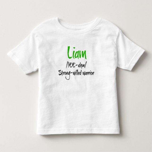 Shirt zur Definition von Liam Name (Vorderseite)