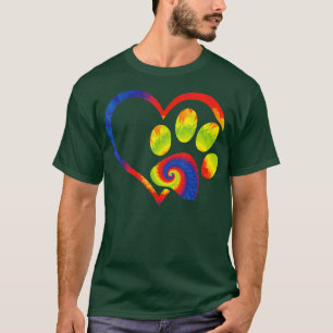 Shirt zur Rettung von Tieren Dog Paw Gefärbte Kraw