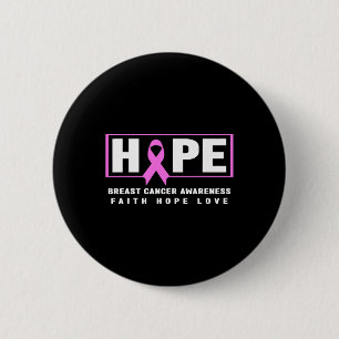 Shirt zur Sensibilisierung für Brustkrebs - Hoffnu Button