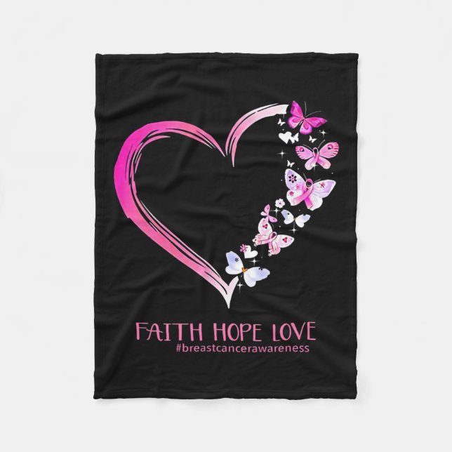 Shirt zur Sensibilisierung für Krebs1 Fleecedecke (Vorderseite)