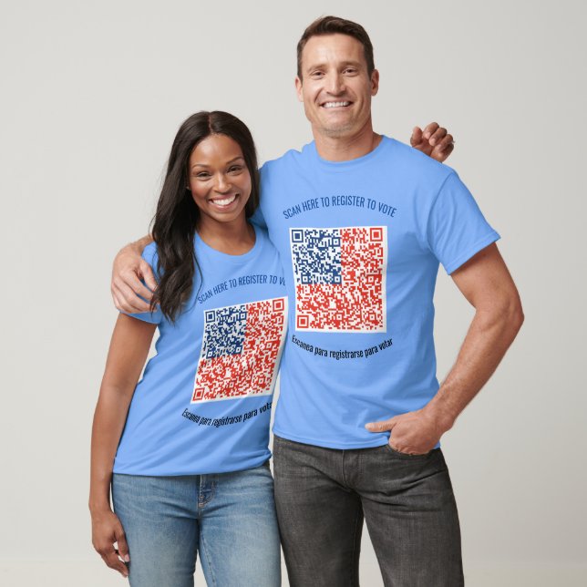 Shirt zur Wählerregistrierung - QR-Code direkt auf (Unisex)