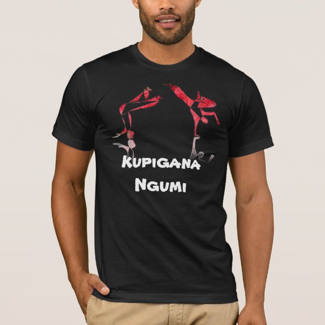 Shirtkriegskunstafrikaner Kupigana Ngumi T-Shirt (Vorderseite)