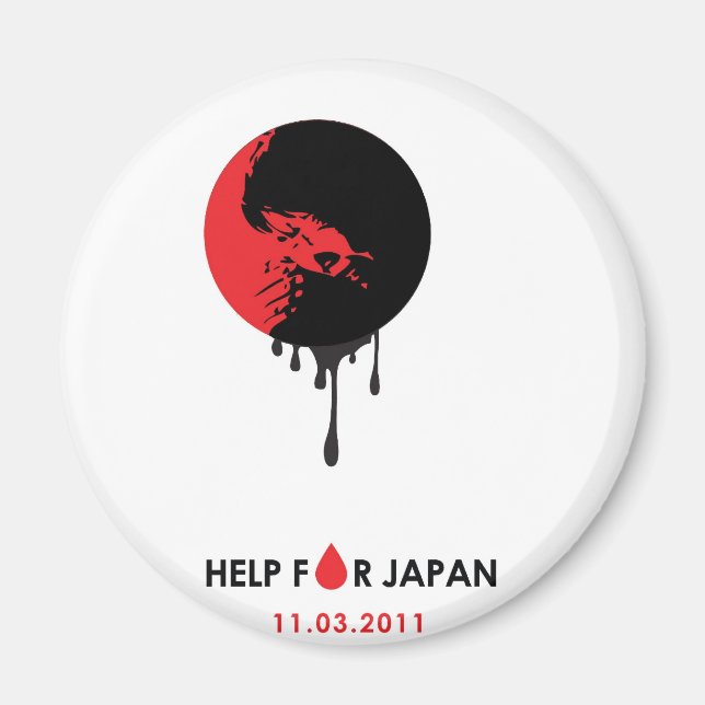 Shirts4Japan Magnet (Vorne)