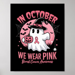 Shirts am Brustkrebs Frauen Halloween Oktoberwoche Poster