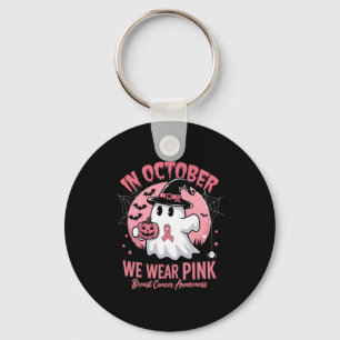 Shirts am Brustkrebs Frauen Halloween Oktoberwoche Schlüsselanhänger