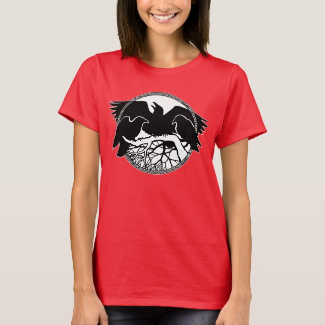 Shirts der Raven Art Damen Crow (Vorderseite)