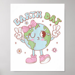 Shirts des niedlichen Earth Day für Mädchen Kinder Poster