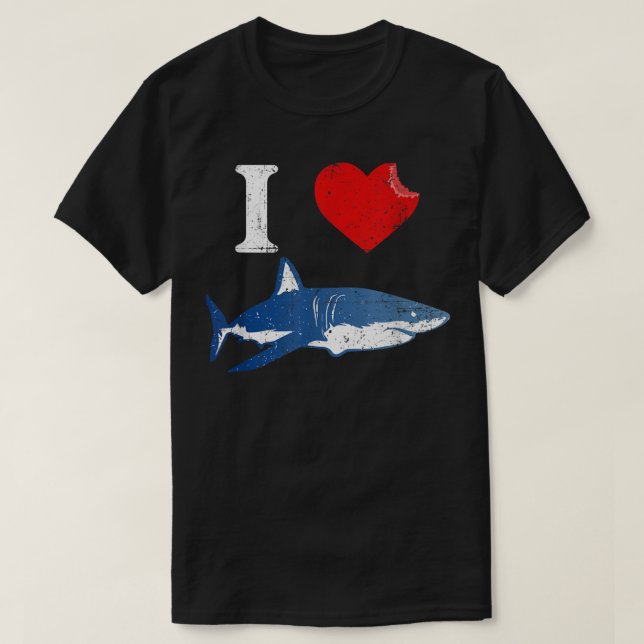 Shirts, I Liebe Shark Shirt, Shark Lover Geschenk T-Shirt (Design vorne)