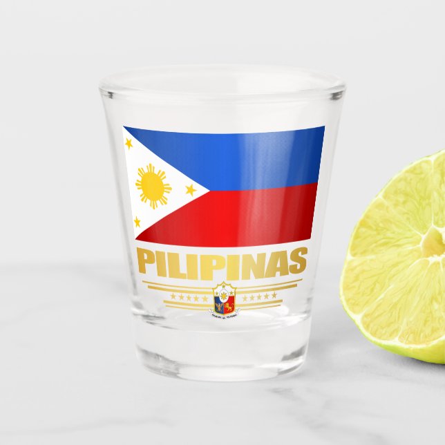 Shirts "Philippinischer Pride" Schnapsglas (Vorderseite)
