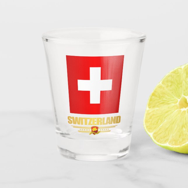 Shirts "Swiss Pride" Schnapsglas (Vorderseite)