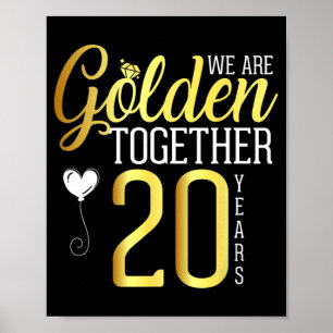 Shirts zum 20-jährigen Jubiläum für Ehepaare Poster