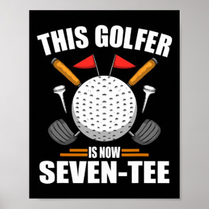 Shirts zum Geburtstag für Männer 70 Jahre alt Golf Poster