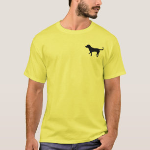 Shirtschwarz-Labrador-Silhouette der Männer T-Shirt
