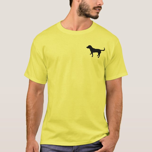 Shirtschwarz-Labrador-Silhouette der Männer T-Shirt (Vorderseite)