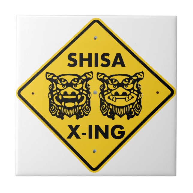 Shisa X-ing Fliese (Vorderseite)