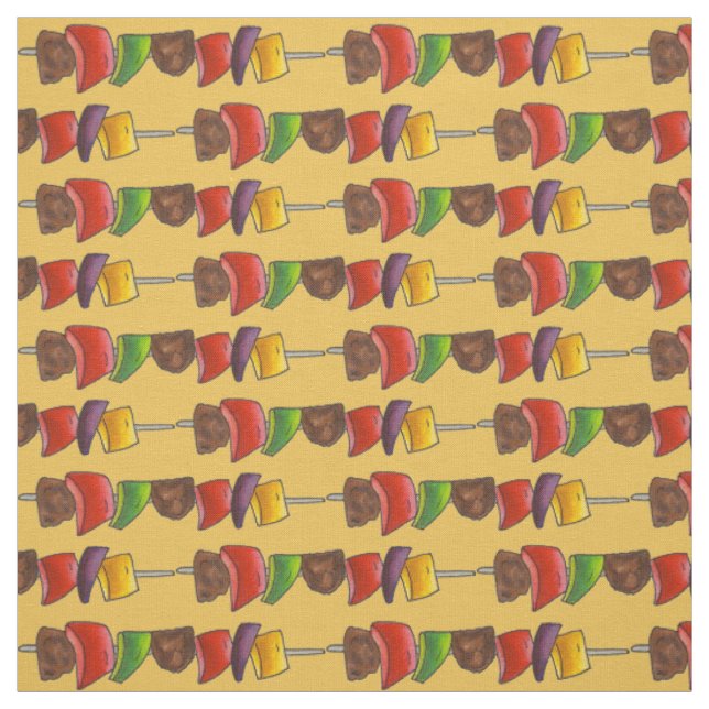 Shish Kebab GrillRindfleisch Gemüsebaum Stoff (Muster)