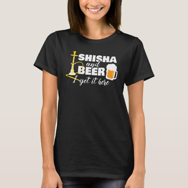 Shisha Beer Hookah Steam Smoke T-Shirt (Vorderseite)