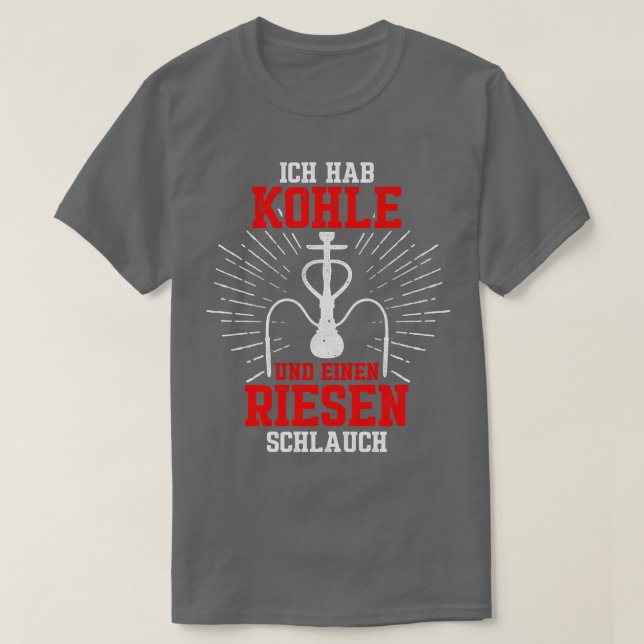 Shisha Wasserleitung Riesenschlauch T-Shirt (Design vorne)