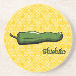 Shishito Chile Pepper Sandstone Coaster Getränkeuntersetzer