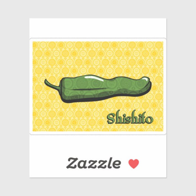 Shishito Chili Pepper Aufkleber (Blatt)