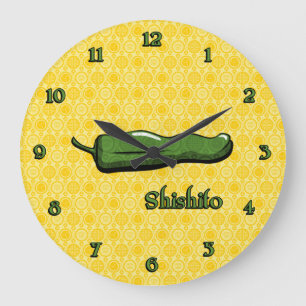 Shishito Chili Pepper Clock Große Wanduhr