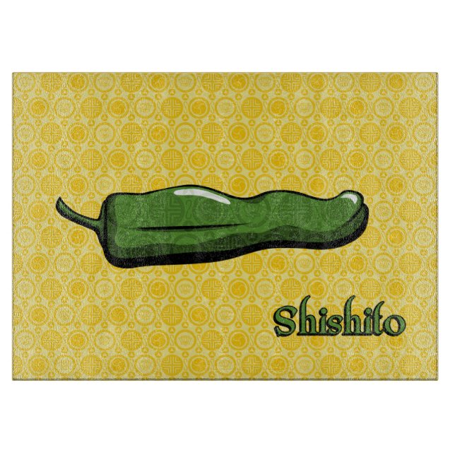 Shishito Chili Pepper Cutting Board Schneidebrett (Vorderseite)