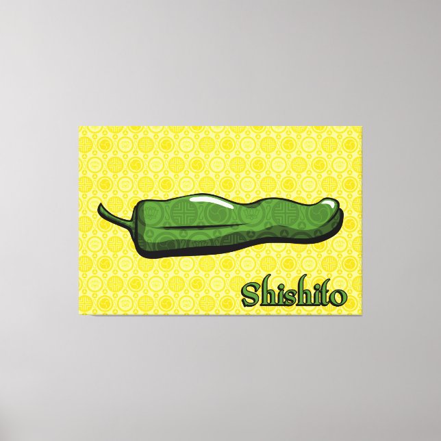 Shishito Chili Pepper Leinwand Art (Vorderseite)