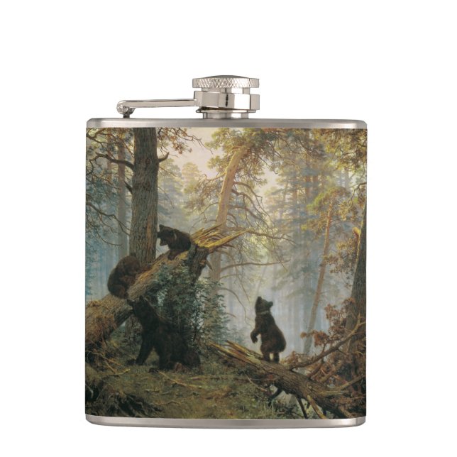 Shishkins Wald-Kunstflasche Flachmann (Vorderseite)