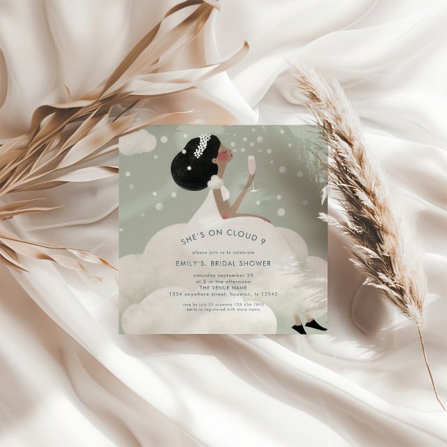 Shit auf Cloud 9 Aquamarin Brautparty Square Einladung (Von Creator hochgeladen)