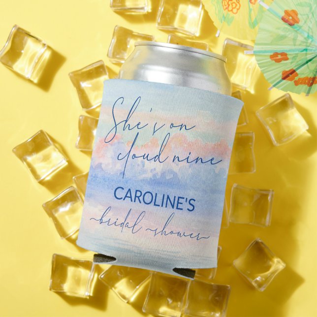 Shit auf Cloud Nine Pastel Watercolor Brautparty Dosenkühler (In Situ Sommer)