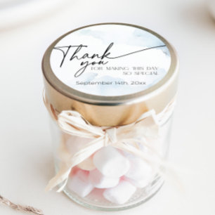 Shit auf Coud Nine Etwas Blue Bridal Vielen Dank Runder Aufkleber