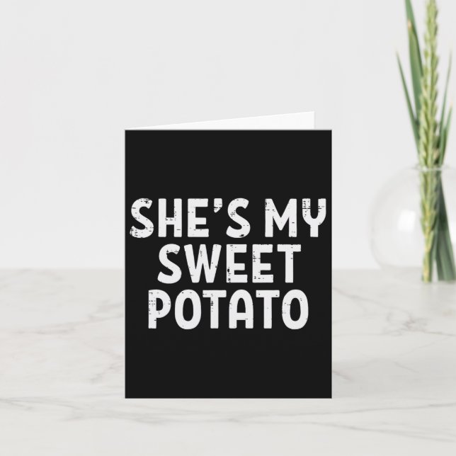 Shit my Sweet Potato Matching Couples Erntedank Karte (Vorderseite)