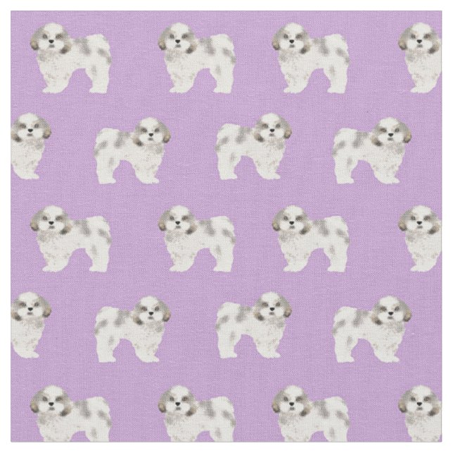 Shit tzu einfache Licht lila Stoff (Nahaufnahme)