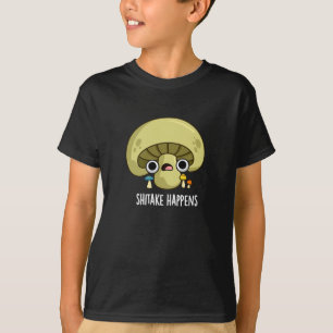 Shitake Happens Funny Mushroom Pub T-Shirt