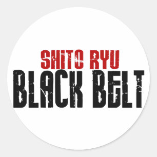 Shito Ryu Black Belt Karate Runder Aufkleber