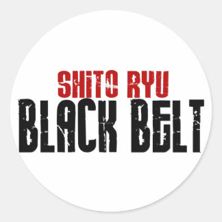 Shito Ryu Black Belt Karate Runder Aufkleber