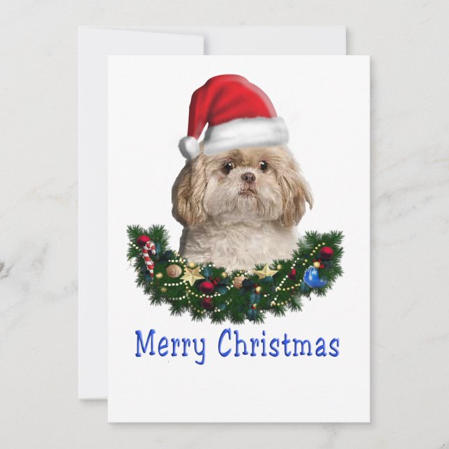 Shitzu Weihnachten (Vorderseite)