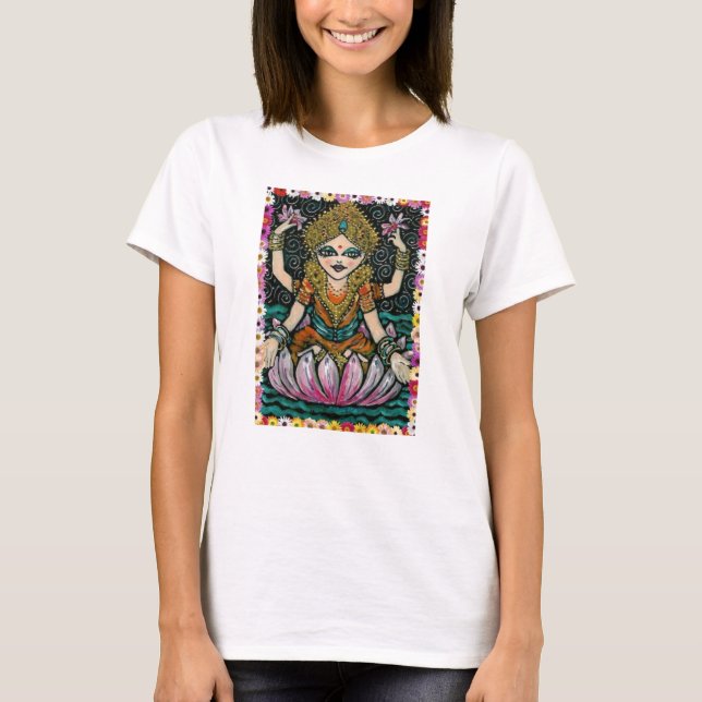 Shiva Diva "Yoga-Mädchen " T-Shirt (Vorderseite)