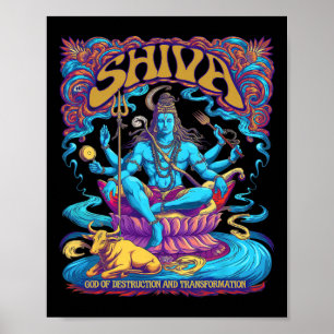Shiva-Druck Hindu-Gott Herren Damen Spirituelle Ob Poster