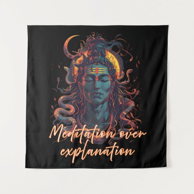 Shiva Energy, Divine Power, Manifestation Design Wandteppich (Vorderseite)