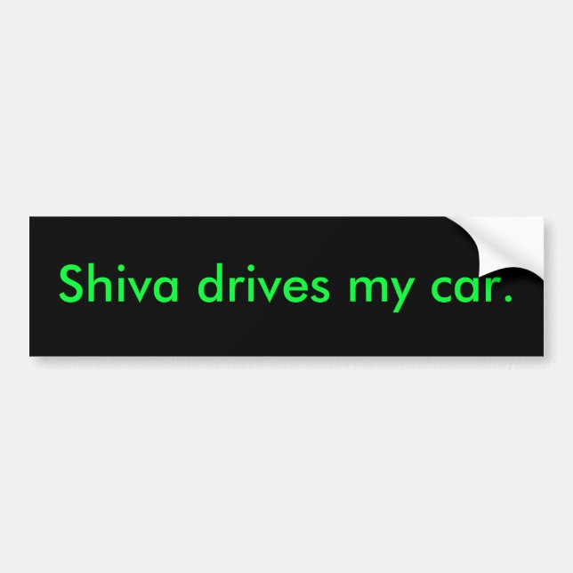 Shiva fährt mein Auto Autoaufkleber (Vorne)