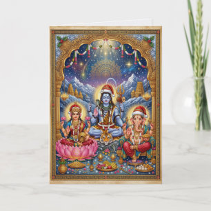 Shiva Ganesh Lakshmi Hindu Weihnachten Karte
