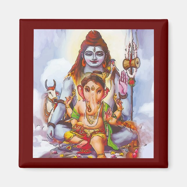 Shiva, Hindunacht Magnet (Vorne)