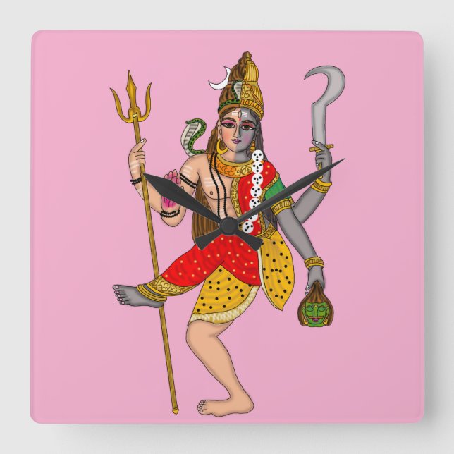Shiva Kali Wanduhr (Vorderseite)