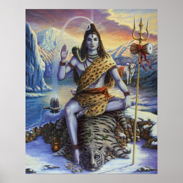 Shiva Mahadeva Poster Print (Vorne)